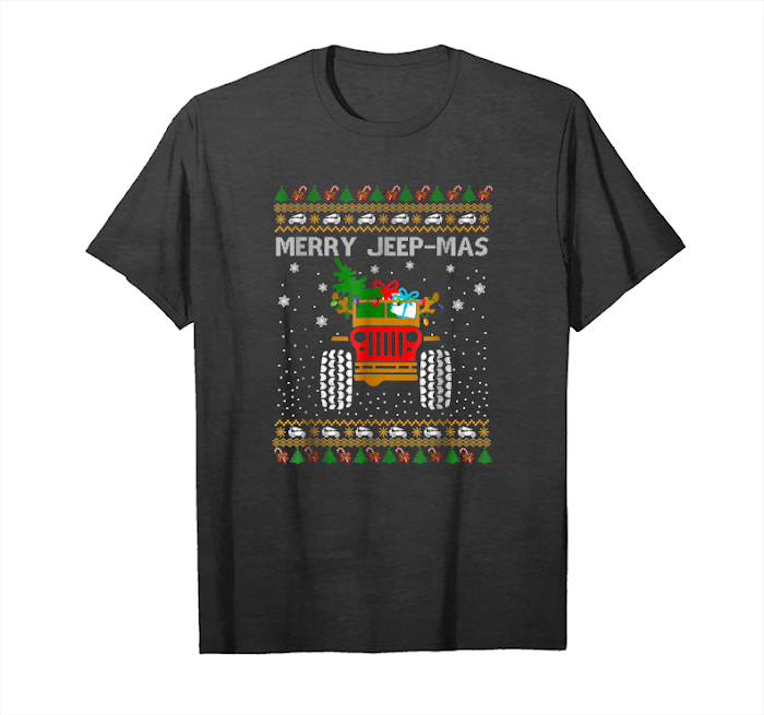 Trending Merry Jeep Mas Jeep Ugly Christmas Sweater T Shirt Unisex T-Shirt