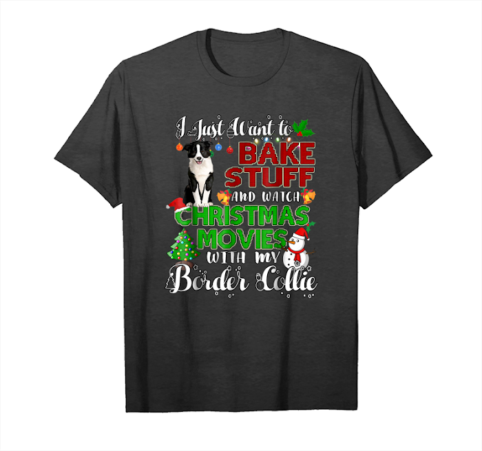 Trending Watch Christmas Movies With My Border Collie Tshirt Unisex T-Shirt