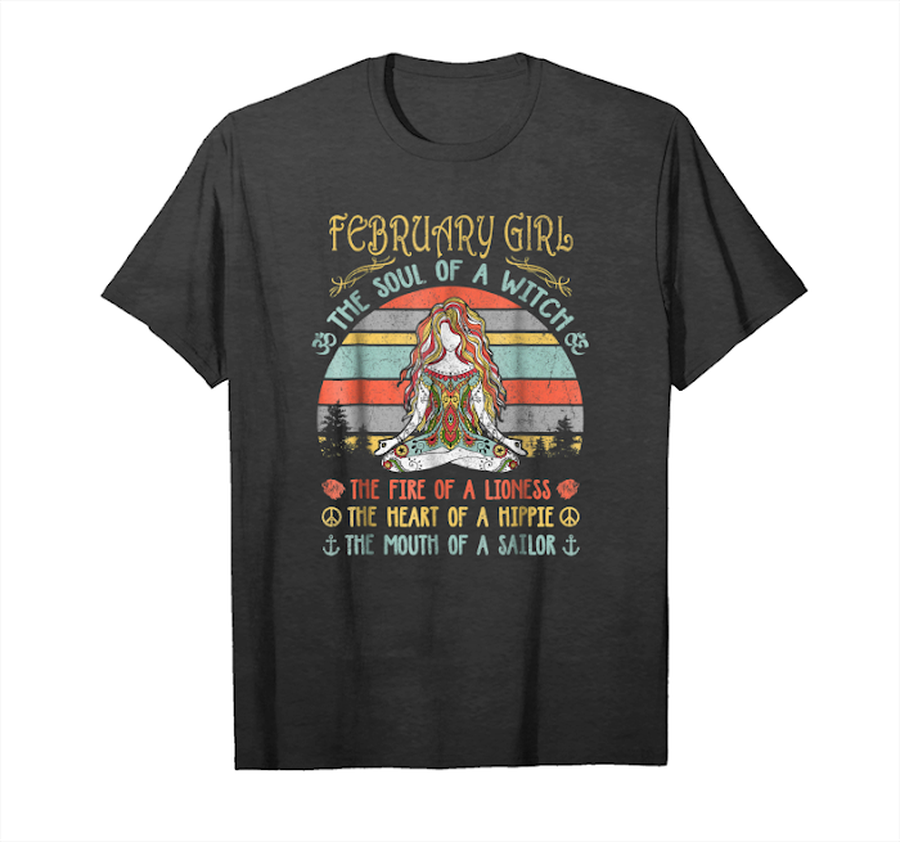 Trends February Girl The Soul Of A Witch T Shirt Girl Birthday Gift Unisex T-Shirt.png