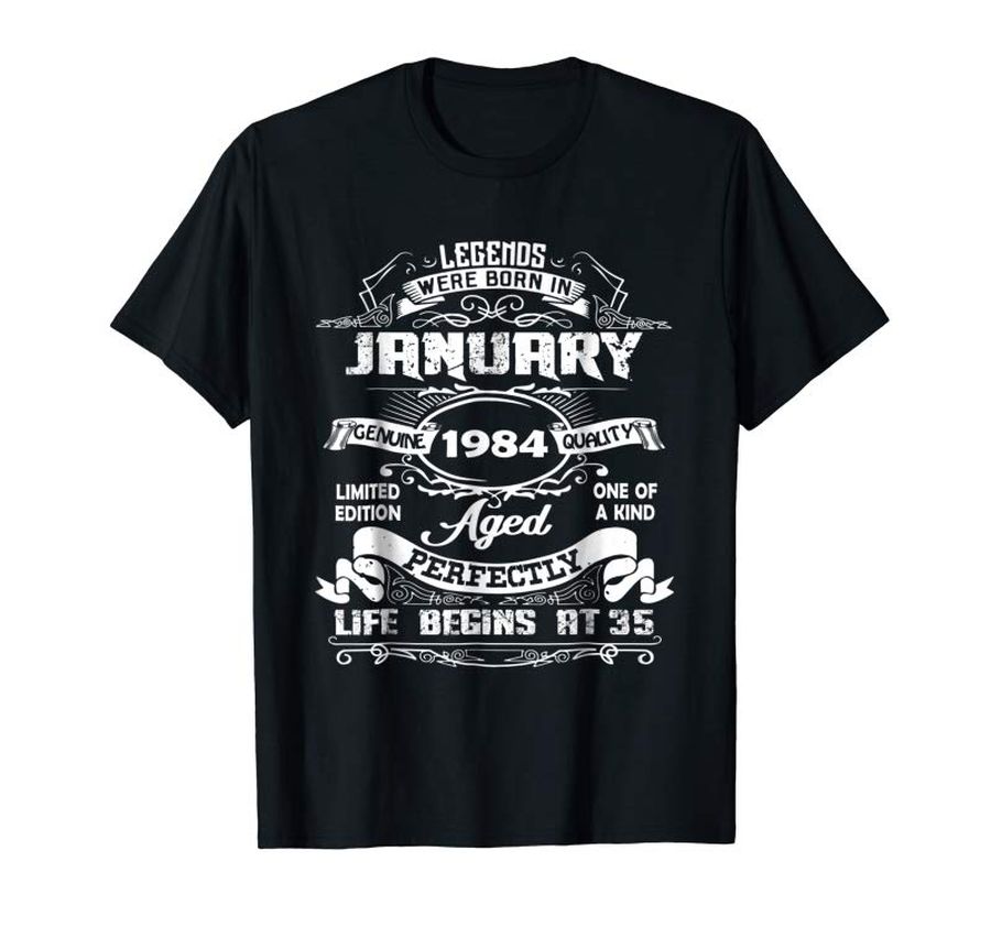 Trends Legends Were Born In January 1984 T-Shirt, 35th Birthday
