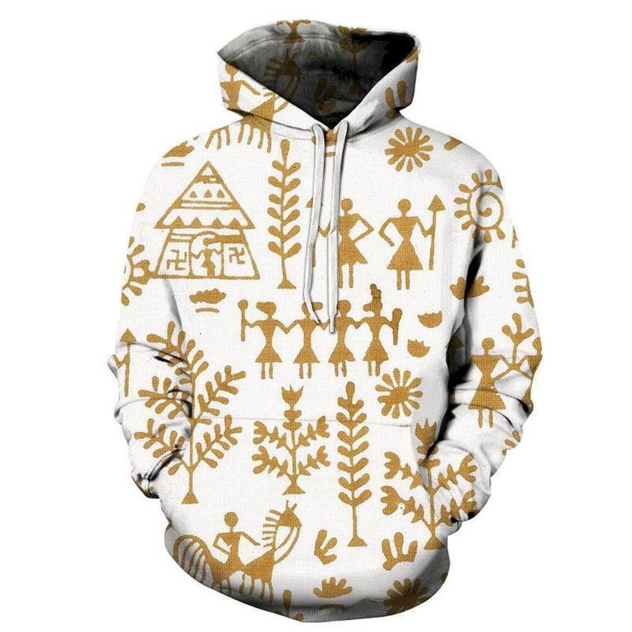 Tribal Village Art 3D Sweatshirt Hoodie Pullover Custom