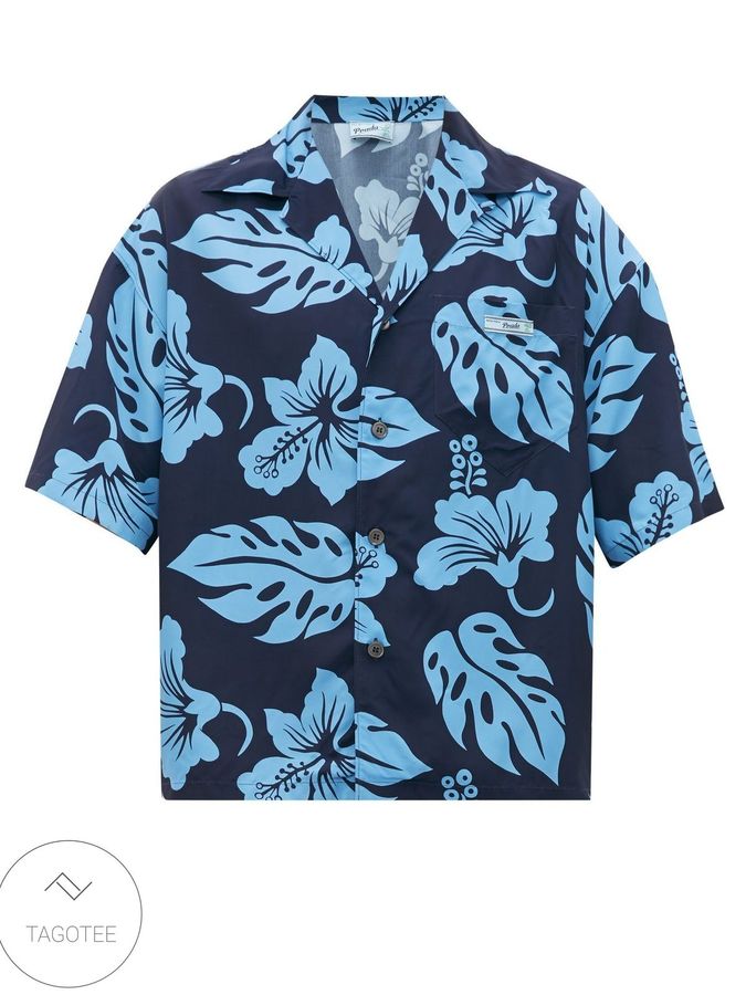 Tropical Blue Hibiscus Hawaiian Shirt