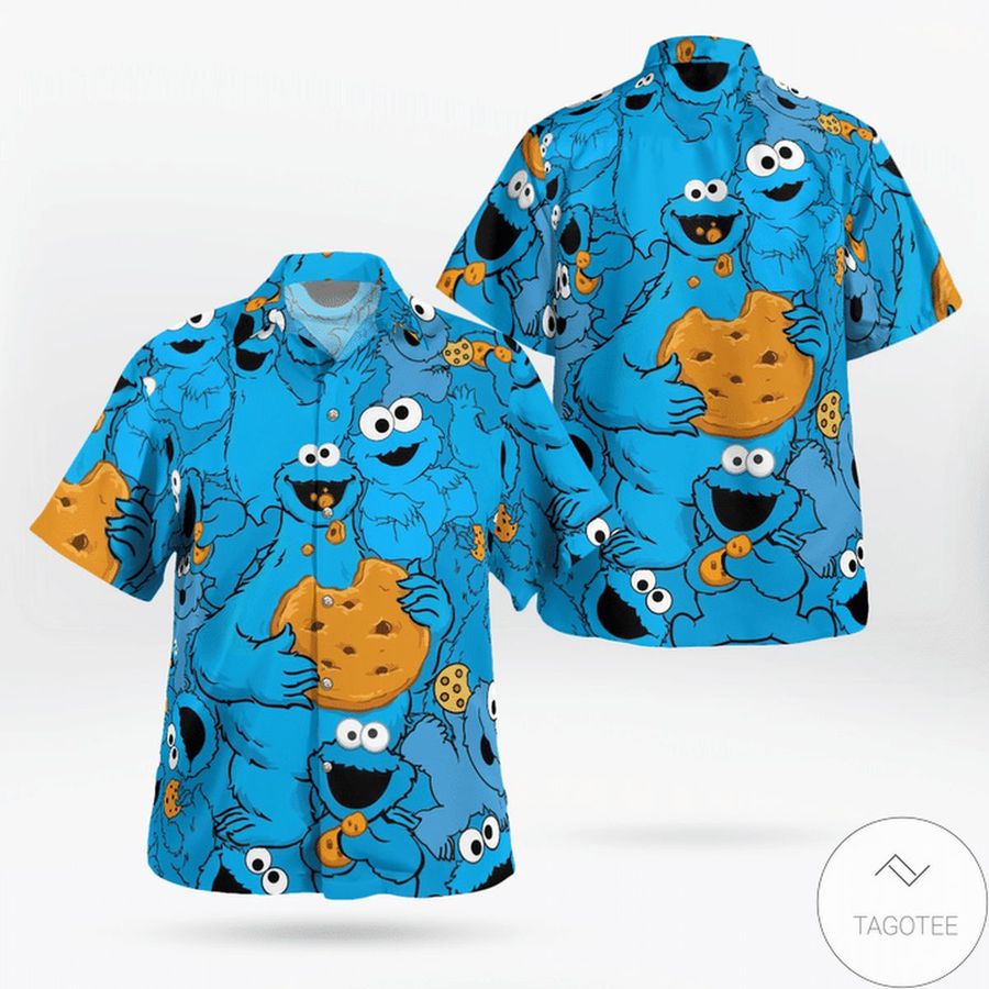 Tropical Cookie Monster Hawaiian Shirt
