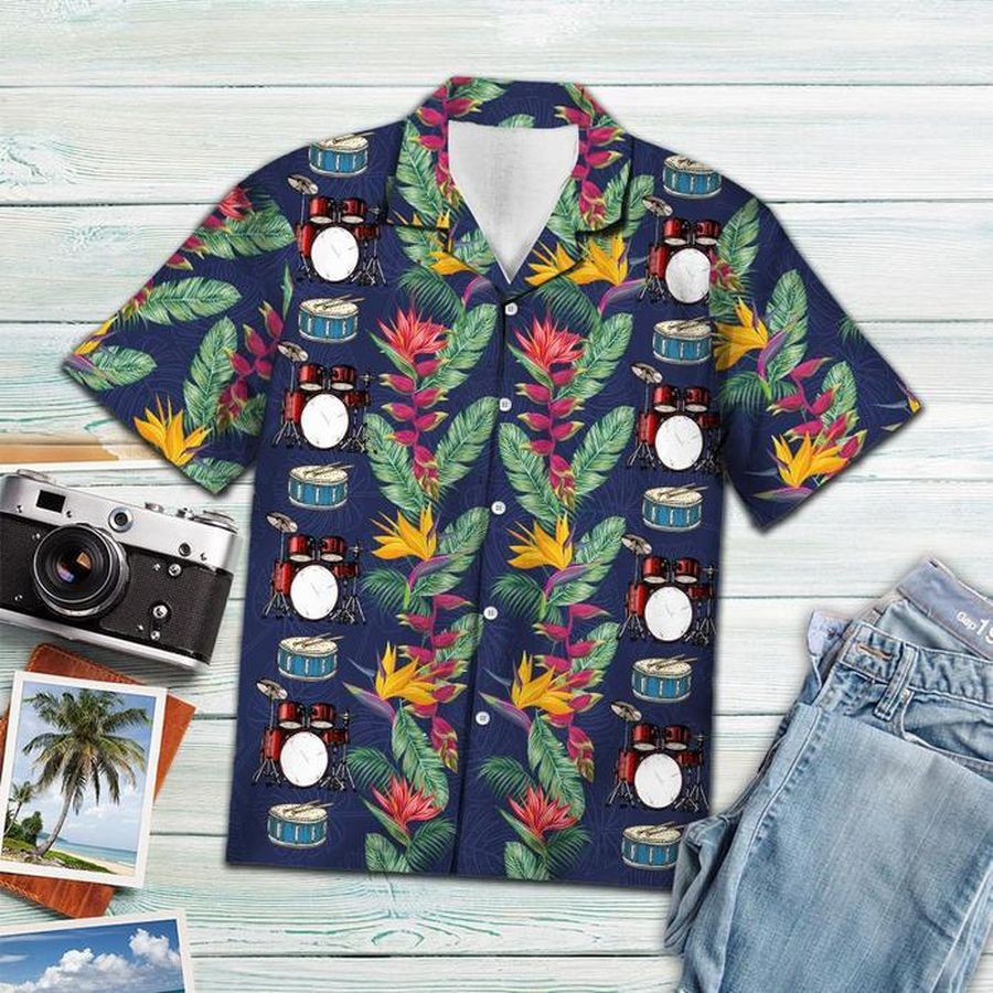 Tropical Drums Hawaiian Shirt Pre10830, Hawaiian shirt, beach shorts, One-Piece Swimsuit, Polo shirt, Personalized shirt, funny shirts, gift shirts