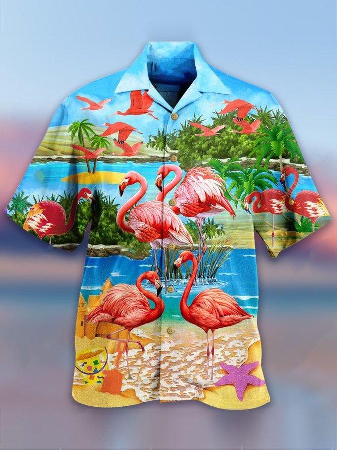 Tropical Flamingo Hawaiian Shirt Pre12223, Hawaiian shirt, beach shorts, One-Piece Swimsuit, Polo shirt, Personalized shirt, funny shirts