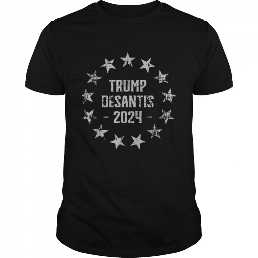 Trump desantis 2024 distressed stars shirt