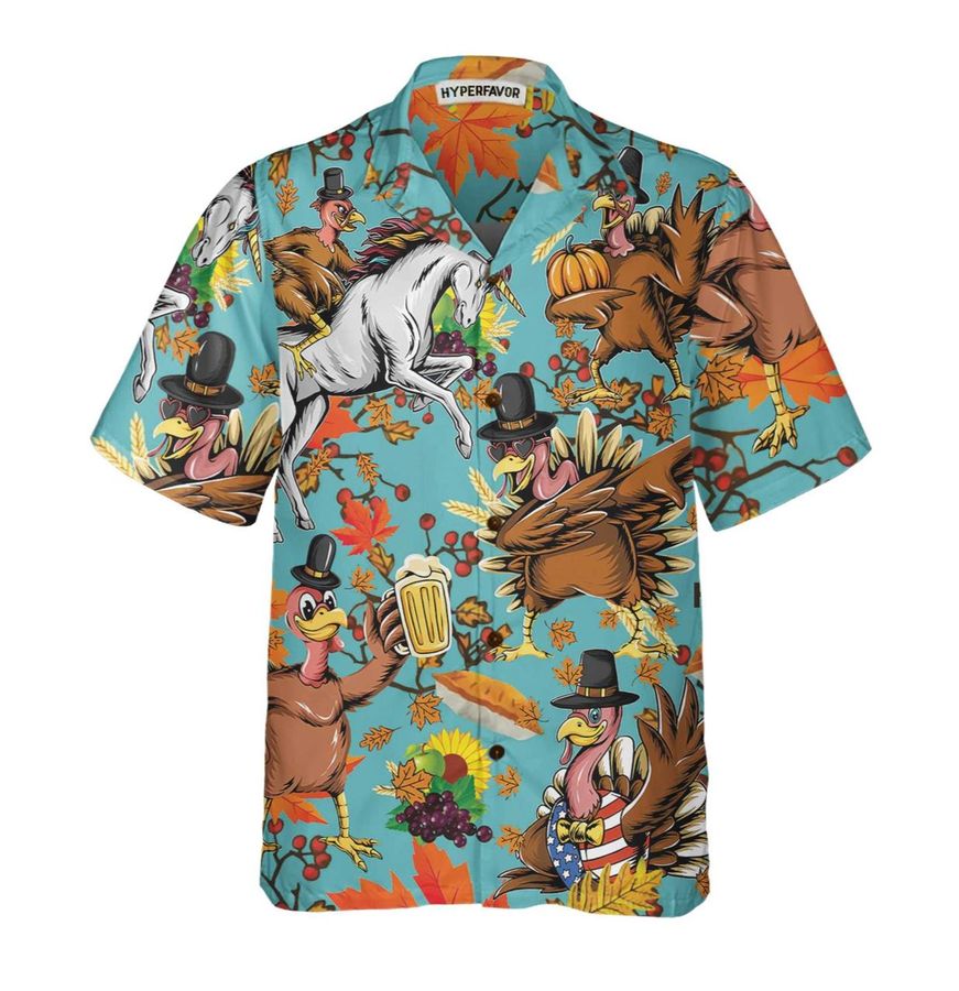 Turkey For Thanksgiving Funny Thanksgiving Hawaiian Shirt