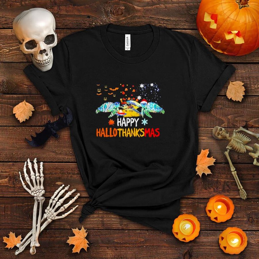 Turtle Halloween Happy HalloThanksMas 2021 T Shirt
