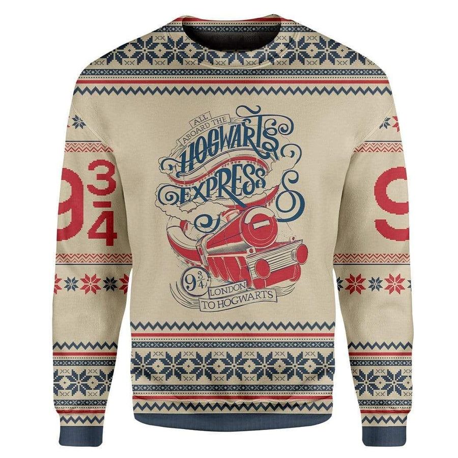 UGLY CHRISTMAS HARRY POTTER HOGWARTS EXPRESS Christmas Ugly Sweater