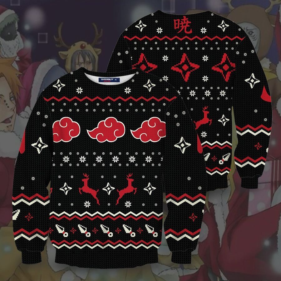 Ugly Christmas Sweater Uchiha Naruto Anime Christmas Gift