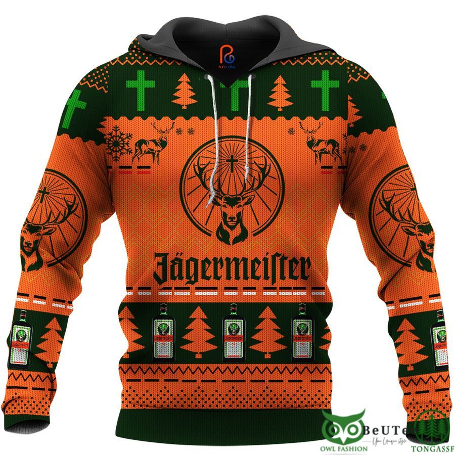 Ugly Sweater Jägermeister 3D Hoodie Tshirt Sweatshirt