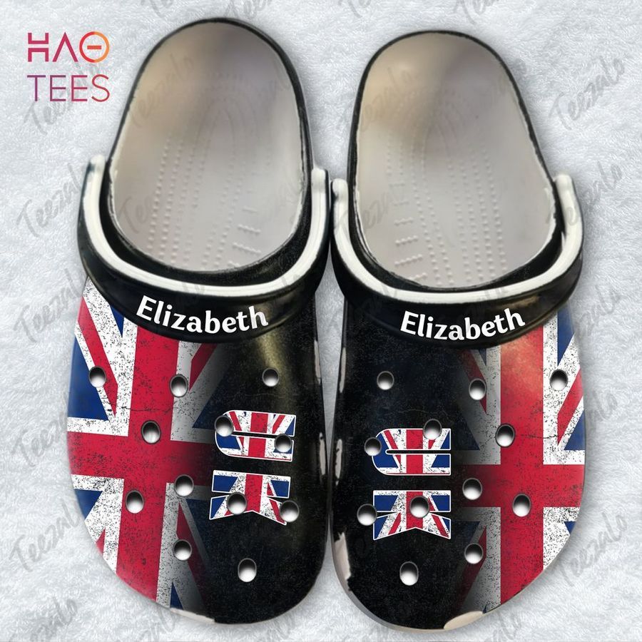 UK Personalized Crocs Shoes With A Half Flag