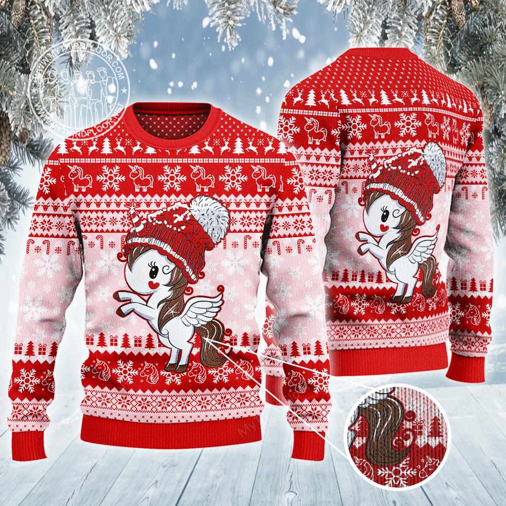 Unicorn Lovers Christmas Gift All Over Print 3D Ugly Sweater