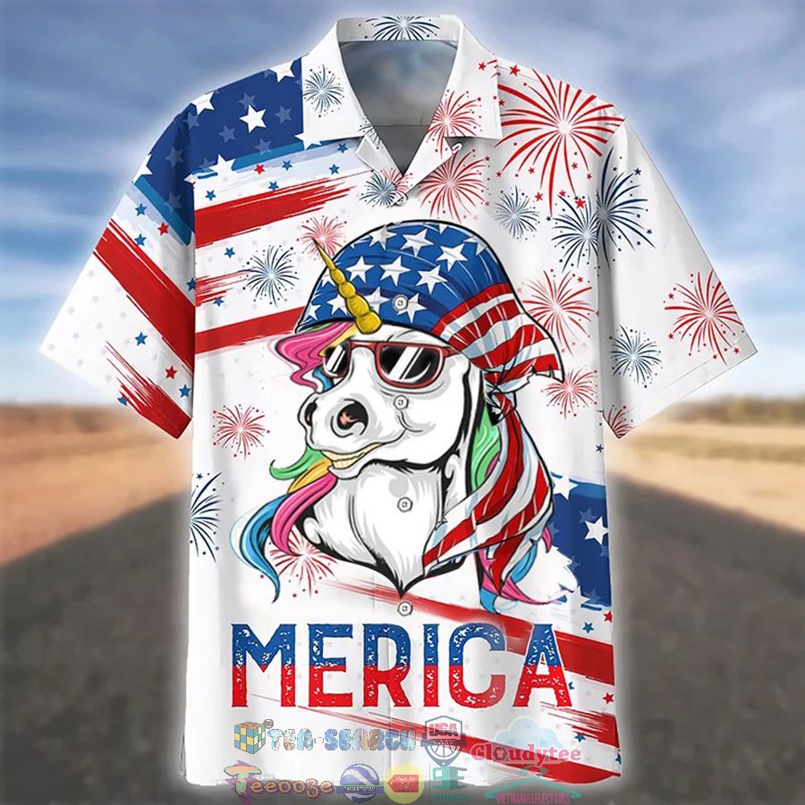 Unicorn Merica 4th Of July Hawaiian Shirt – Saleoff