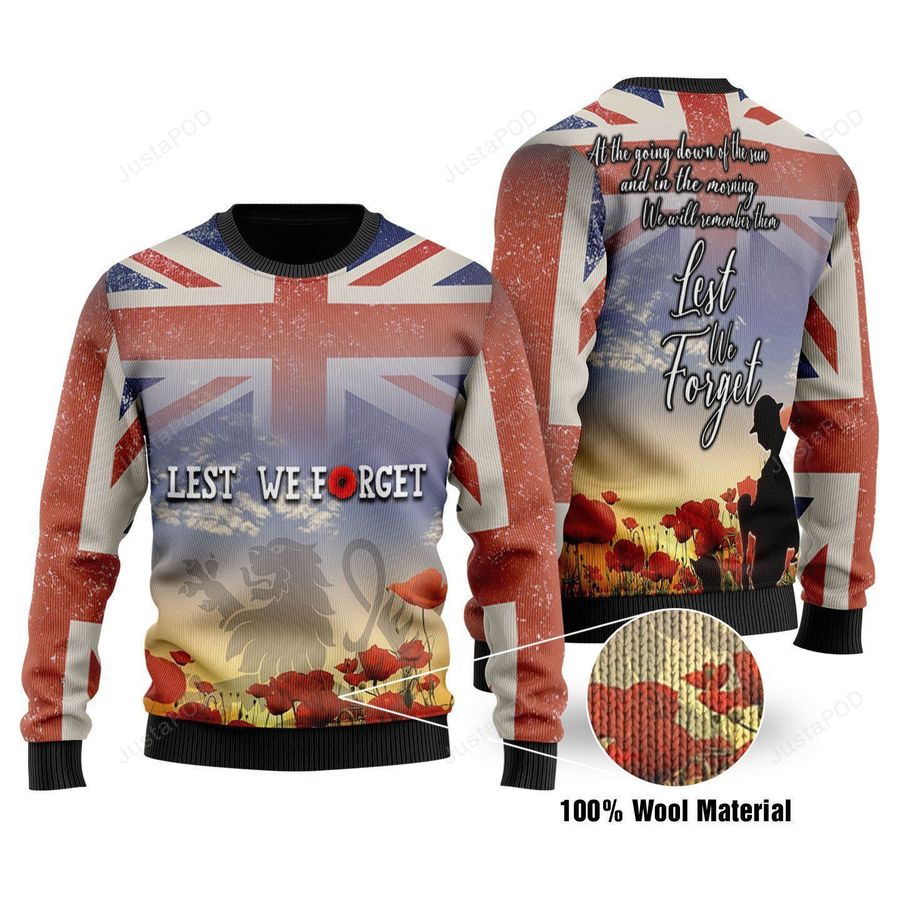 United Kingdom Veterans Ugly Christmas Sweater All Over Print Sweatshirt