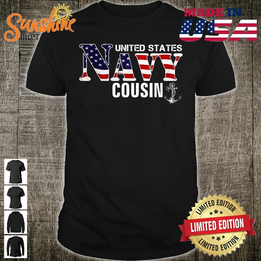 United States Flag American Navy Cousin Veteran Day Shirt