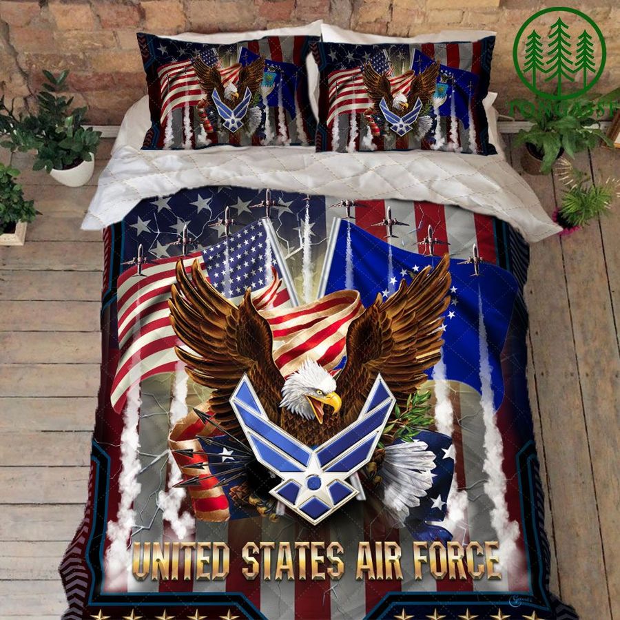 US Air Force Quilt Bedding Set Eagle The Proud