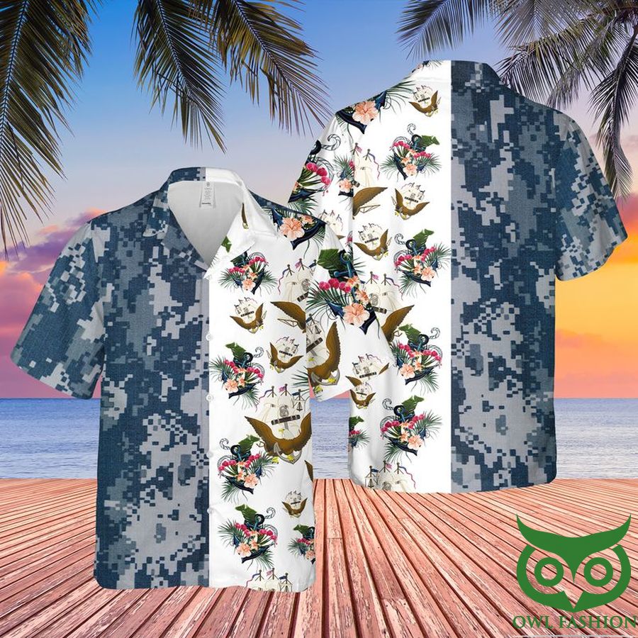 US Navy Hawaiian Shirt Summer Shirt