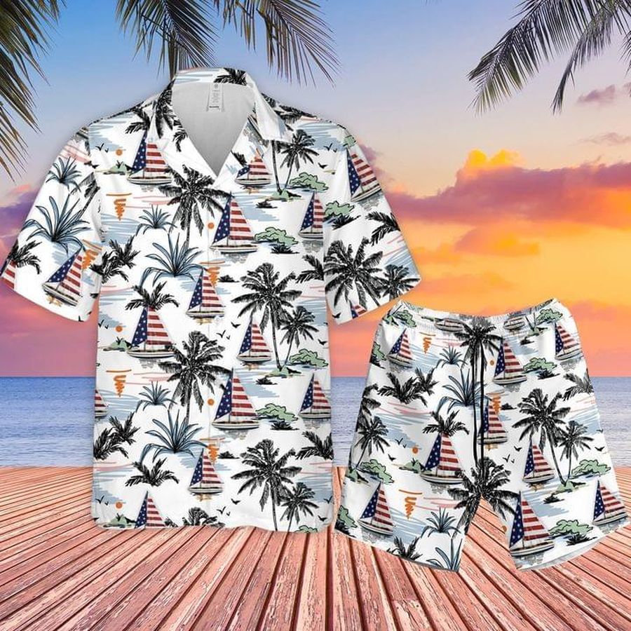 Us Sailboat Set Hawaiian Shirt Pre11057, Hawaiian shirt, beach shorts, One-Piece Swimsuit, Polo shirt, Personalized shirt, funny shirts, gift shirts