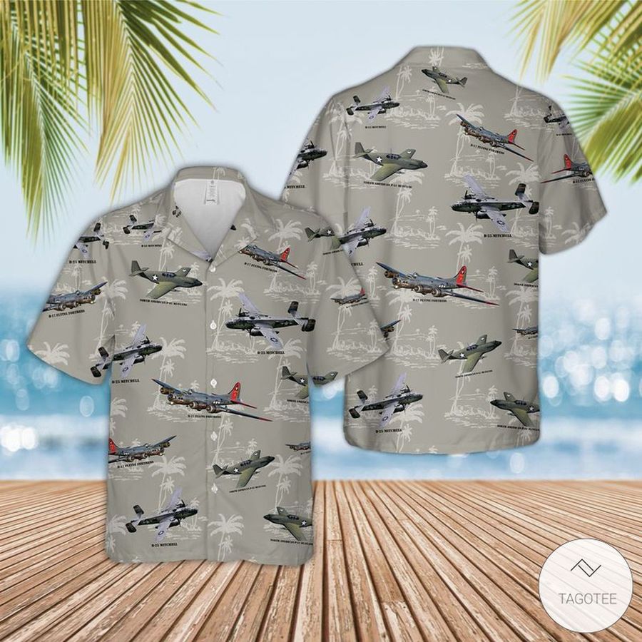 Usa Aircraft Of World War Ii Hawaiian Shirts