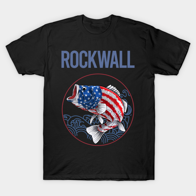 USA Flag Fish Rockwall T-shirt, Hoodie, SweatShirt, Long Sleeve