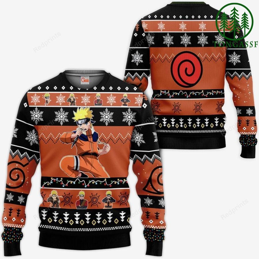 Uzumaki Naruto Ugly Christmas Sweater and Hoodie Custom Naruto Xmas Gifts Idea