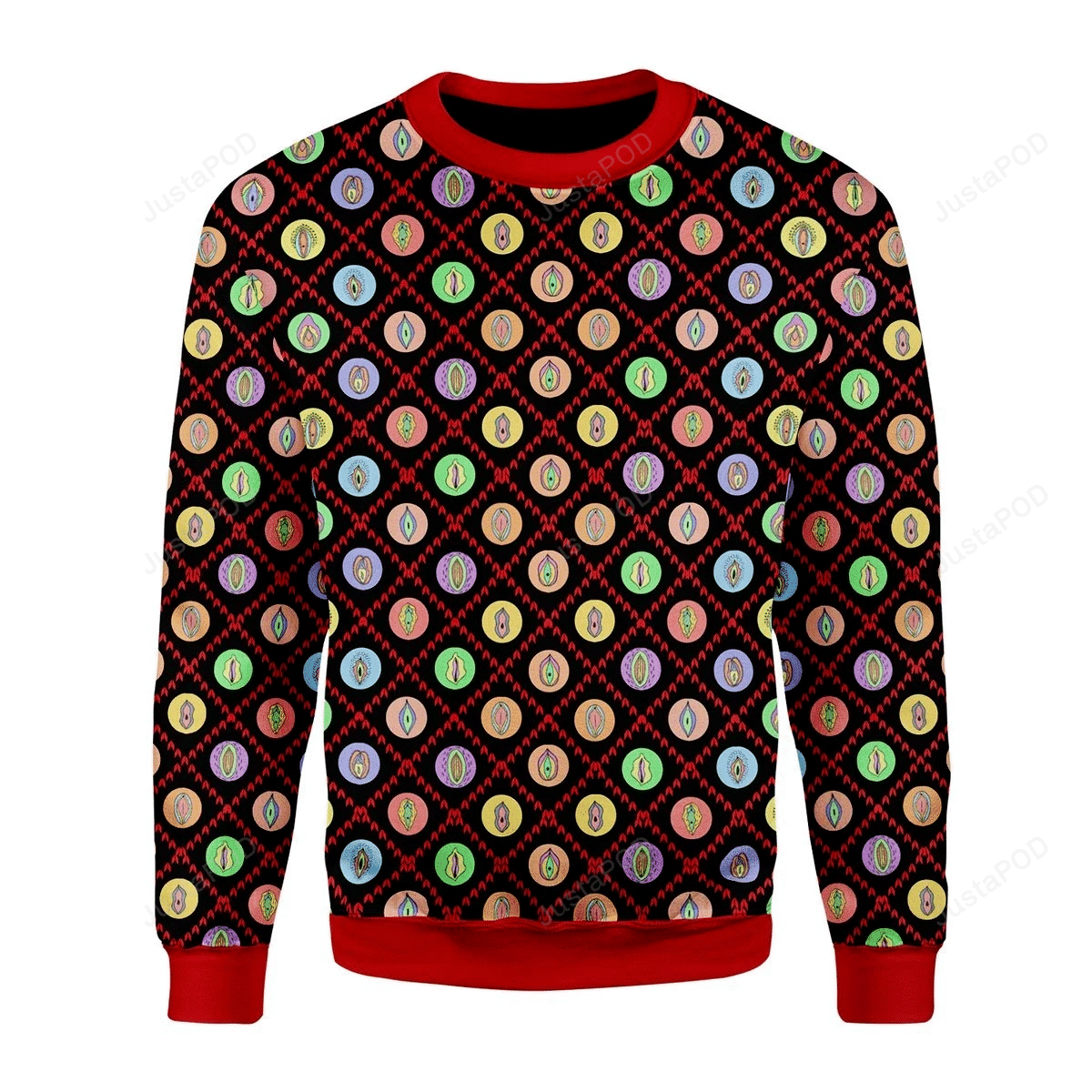 Vagina Ugly Christmas Sweater All Over Print Sweatshirt Ugly Sweater