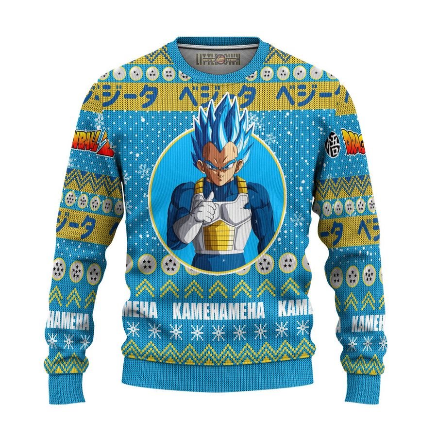 Vegeta Ugly Christmas Sweater and 3D Hoodie Dragon Ball Z Xmas Gift