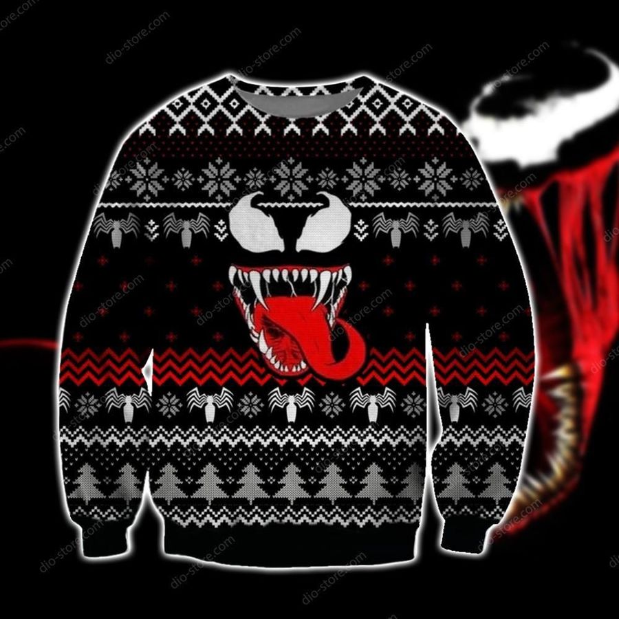 Venom Ugly Christmas Sweater All Over Print Sweatshirt Ugly Sweater