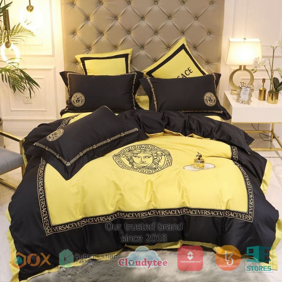 Versace High-end yellow black Bedding Set – LIMITED EDITION