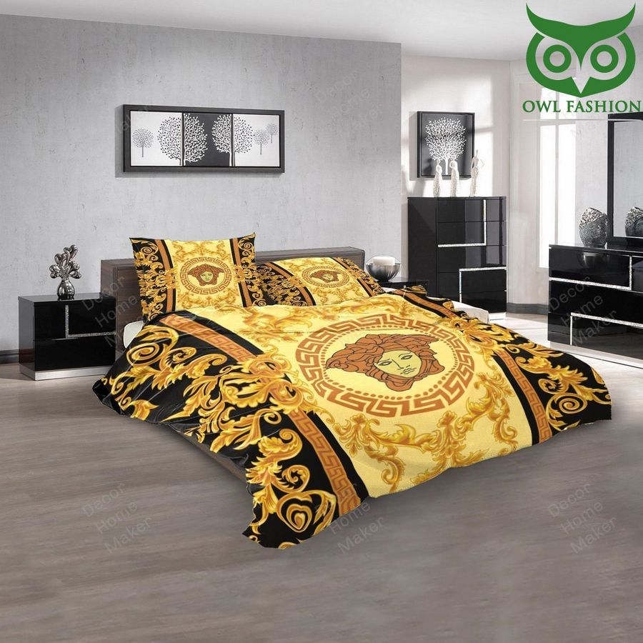 Versace yellow and black duvet luxury bedding set