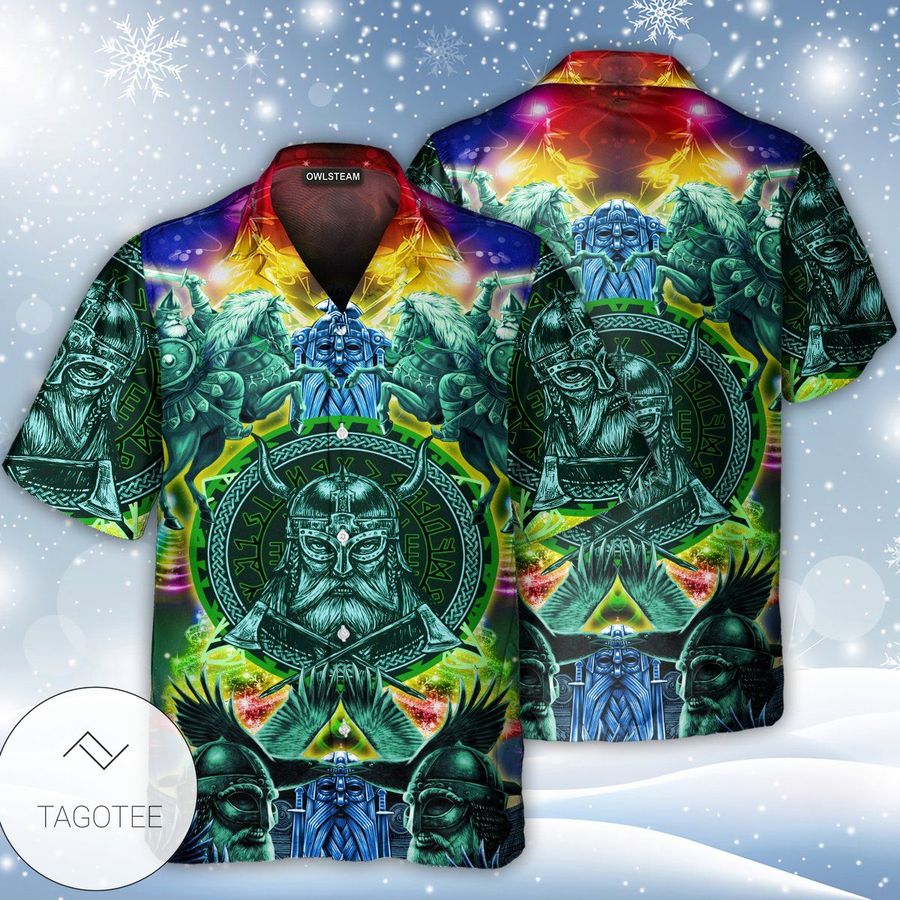 Viking Green Christmas Style Hawaiian Shirt
