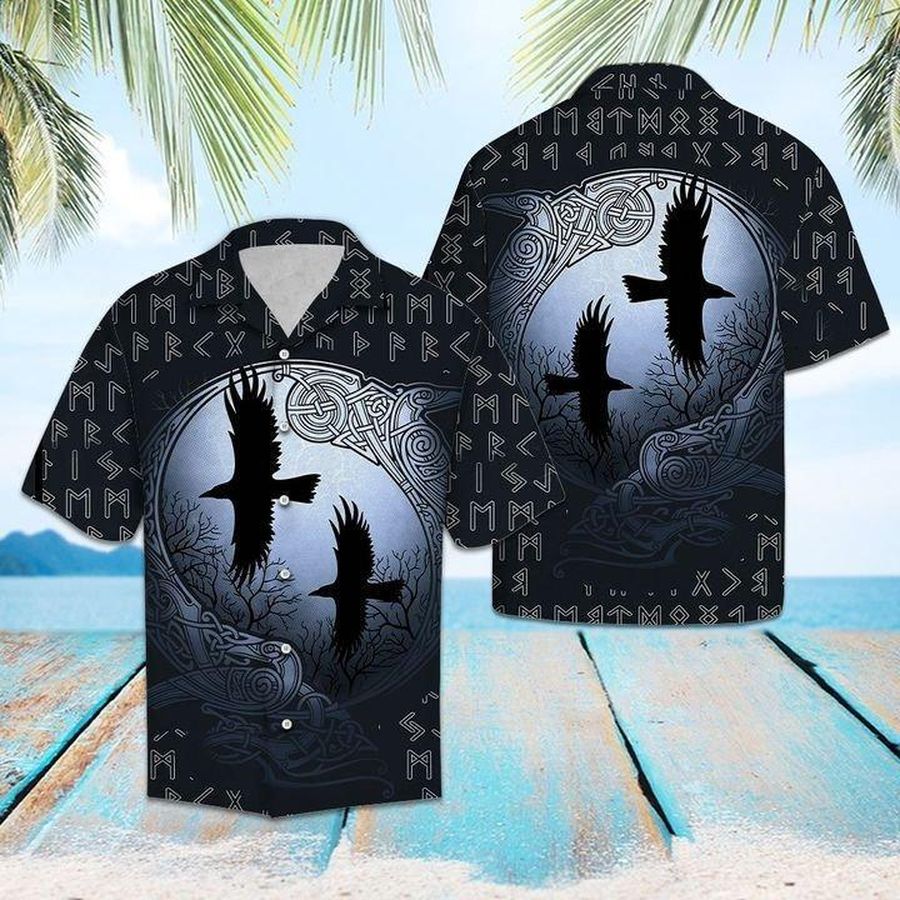 Viking Ravens Hawaiian Shirt Pre12074, Hawaiian shirt, beach shorts, One-Piece Swimsuit, Polo shirt, Personalized shirt, funny shirts, gift shirts