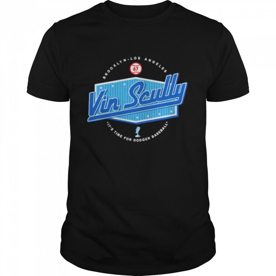 Vin Scully brookly Los Angeles it’s time for dodger baseball shirt