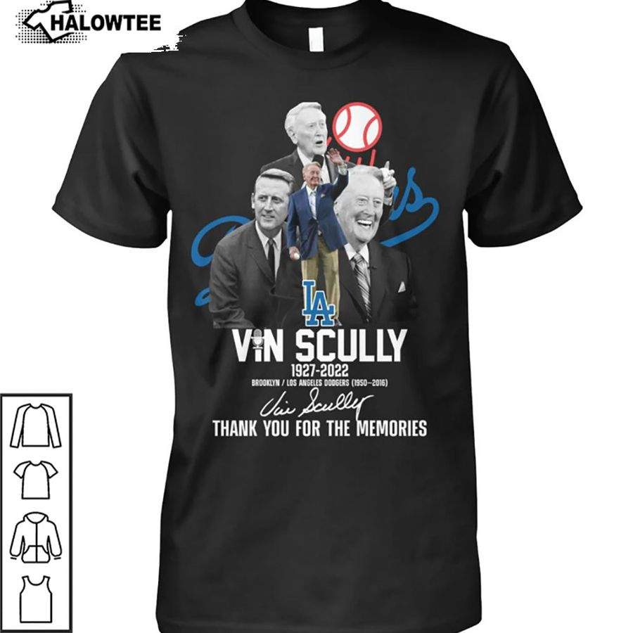 Vin Scully Microphone T-Shirt Memories Vin Scully Shirt