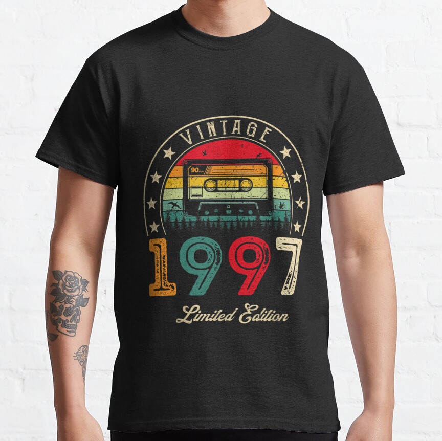 Vintage 1997 Retro Cassette 1997 25th Birthday 25 Years Old Limited Edition Classic T-Shirt