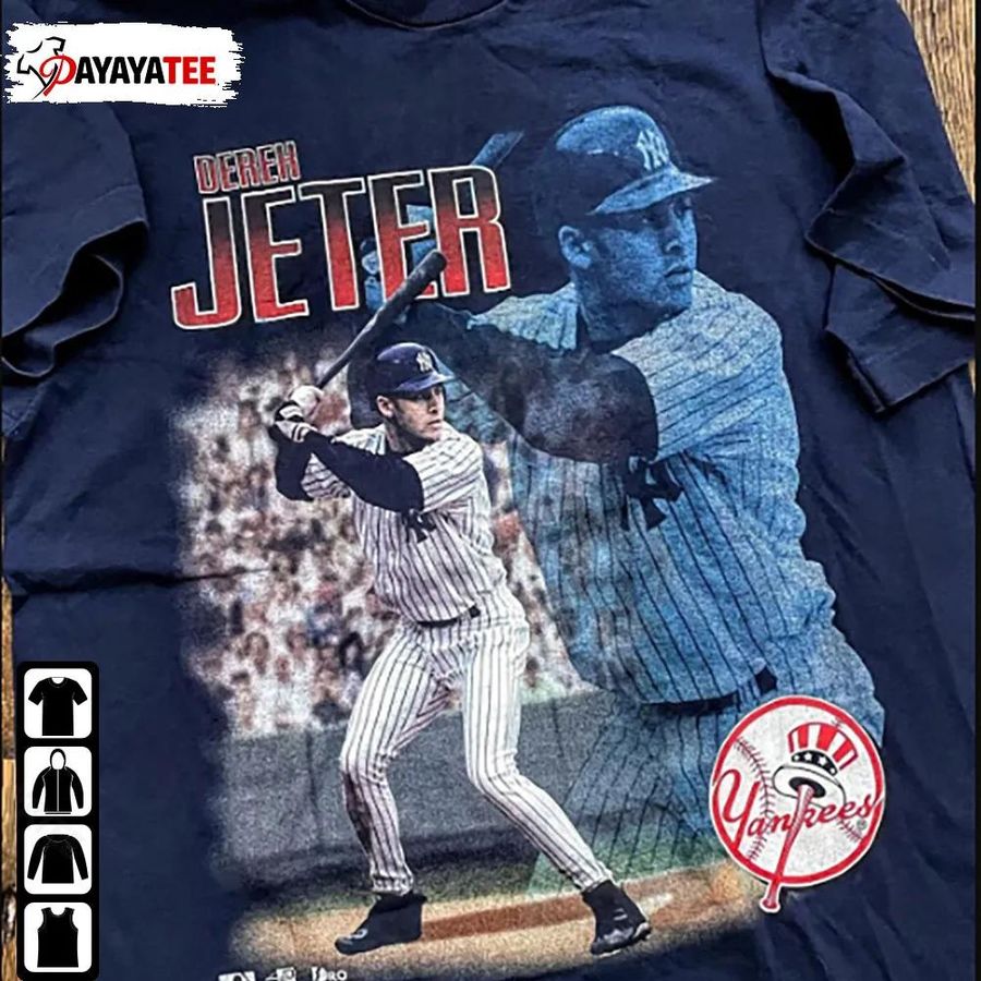 Vintage 90S Derek Jeter Shirt Legend Derek Jeter Player Ny Yankees Basetball
