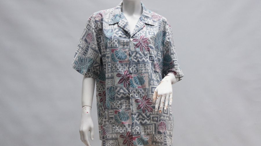 Vintage 90s Men's Shell Print Hawaii Shirt By Pride Of HawaiiSize XL