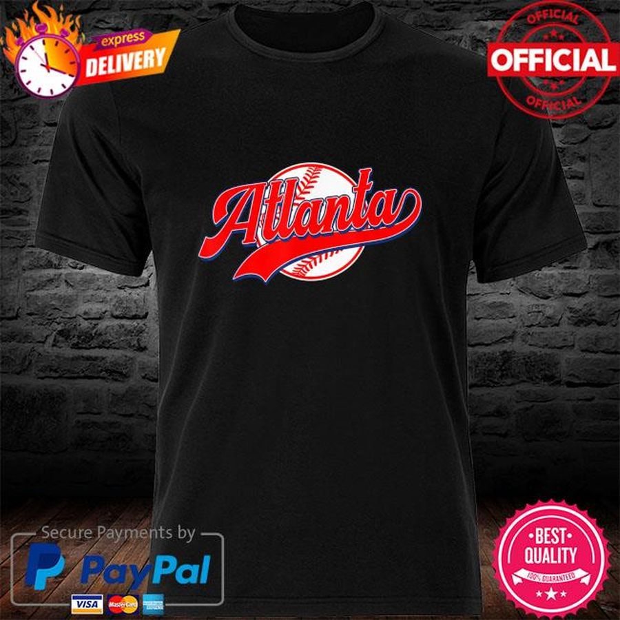 Vintage Atlanta City Baseball Distressed Baseball Lover Shirt
