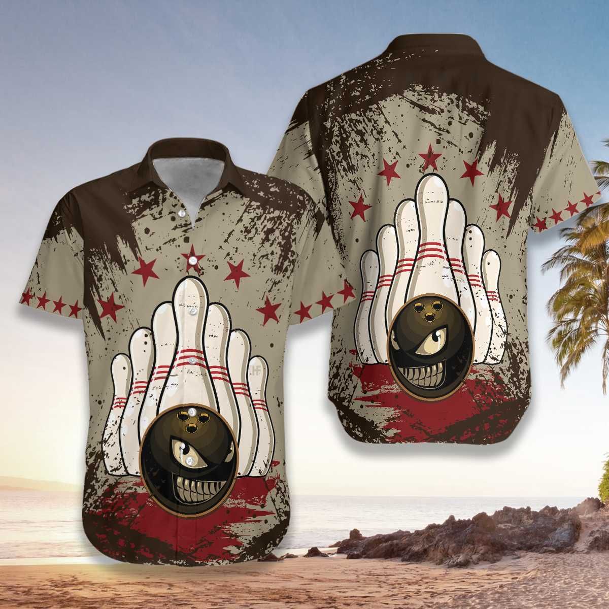 Vintage Bowling Ball Unisex Hawaiian Shirts #DH
