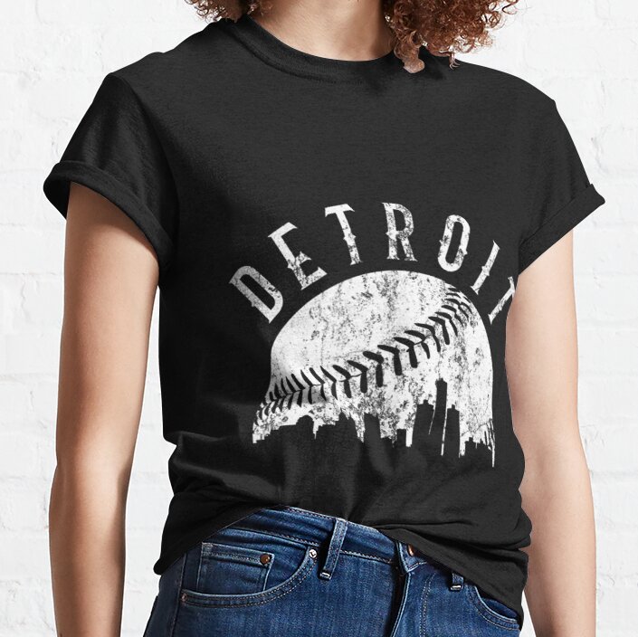Vintage Detroit Michigan Skyline Apparel Classic T-Shirt