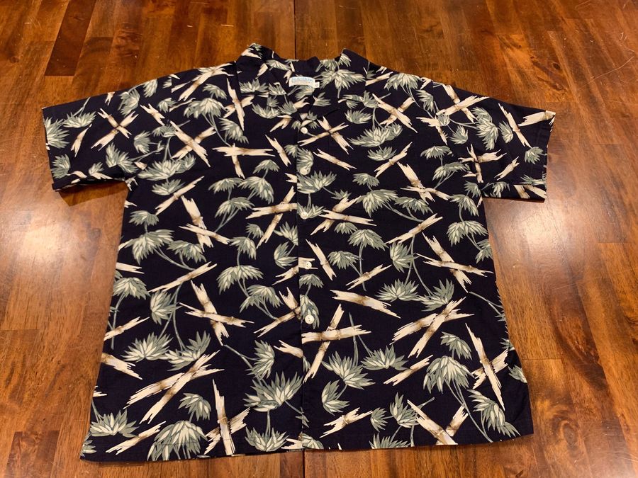 Vintage Hawaiian Shirt Men’s Hawaiian Shirt EXTRA LARGE Bamboo Hawaiian Shirt