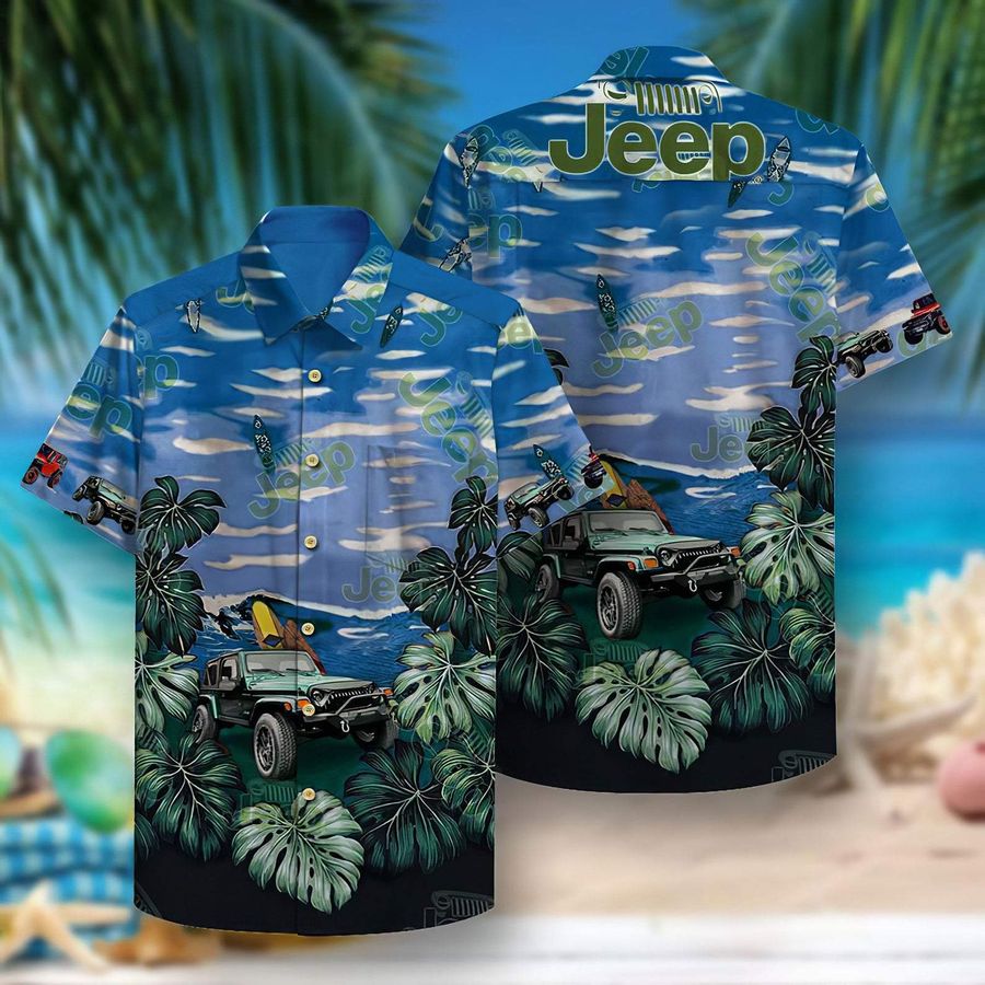 Vintage Jeep Car Tropical Summer Hawaiian Shirt Pre10006, Hawaiian shirt, beach shorts, One-Piece Swimsuit, Polo shirt, Personalized shirt
