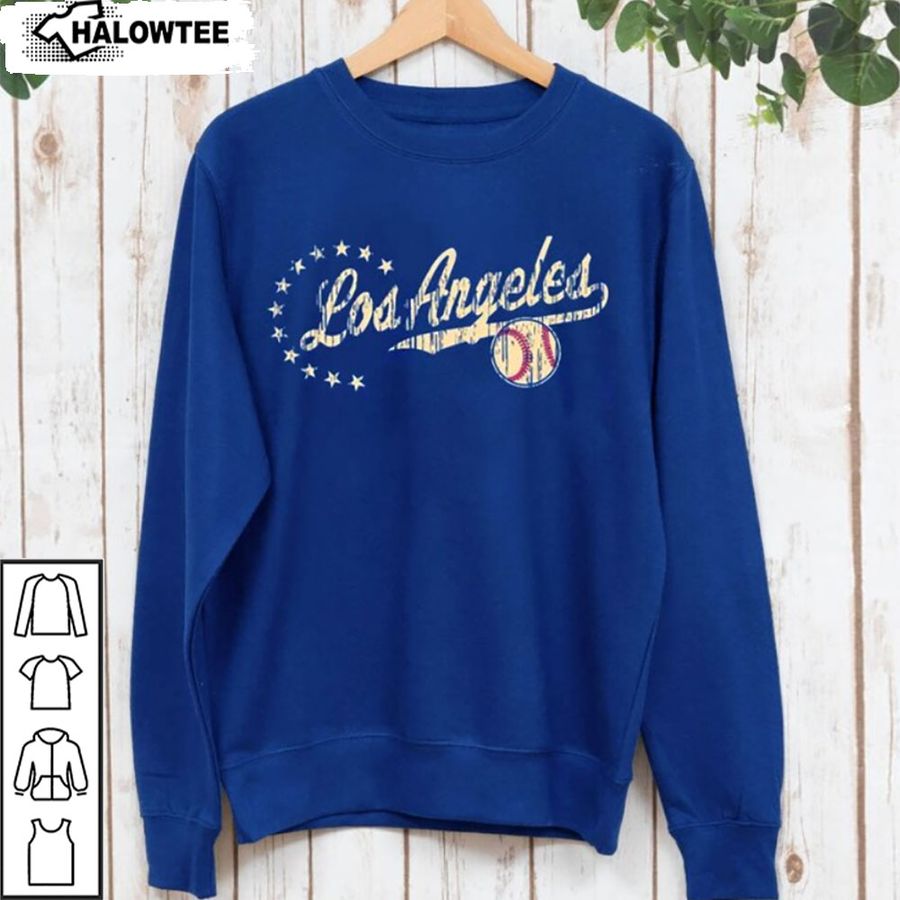 Er deprimeret foredrag spejl Vintage Los Angeles Baseball Team Sweatshirt, American Baseball Shirt