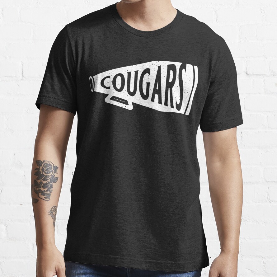 Vintage Megaphone  Houston Cougars White Cougars Wordmark  Essential T-Shirt