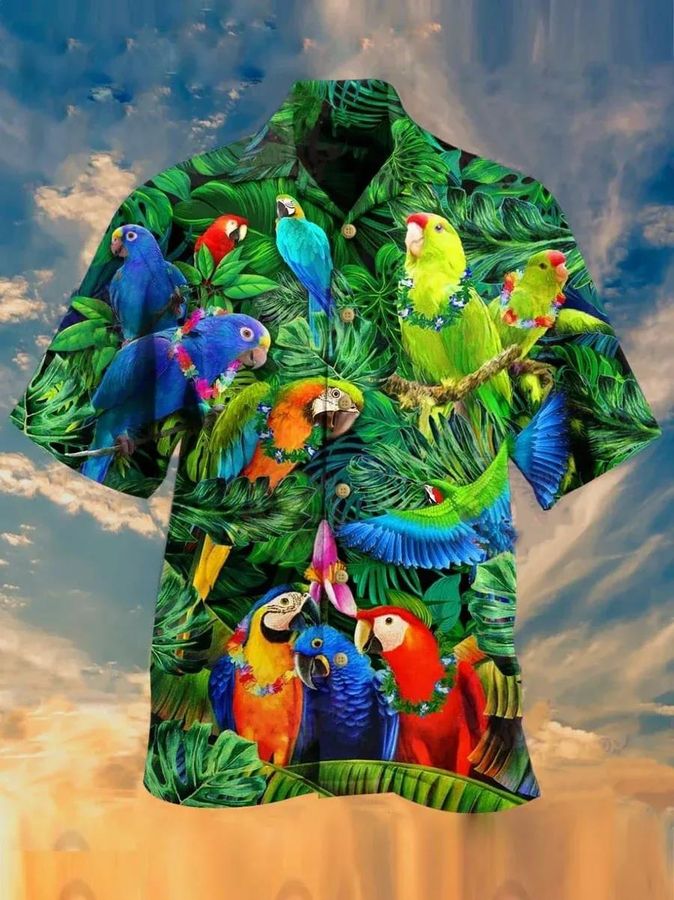 Vintage Parrots Hawaiian Shirt Pre10052, Hawaiian shirt, beach shorts, One-Piece Swimsuit, Polo shirt, Personalized shirt, funny shirts, gift shirts