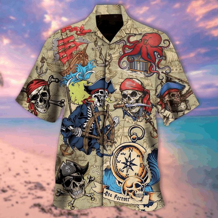 Vintage Skull Hawaiian Shirt Pre11547, Hawaiian shirt, beach shorts, One-Piece Swimsuit, Polo shirt, Personalized shirt, funny shirts, gift shirts