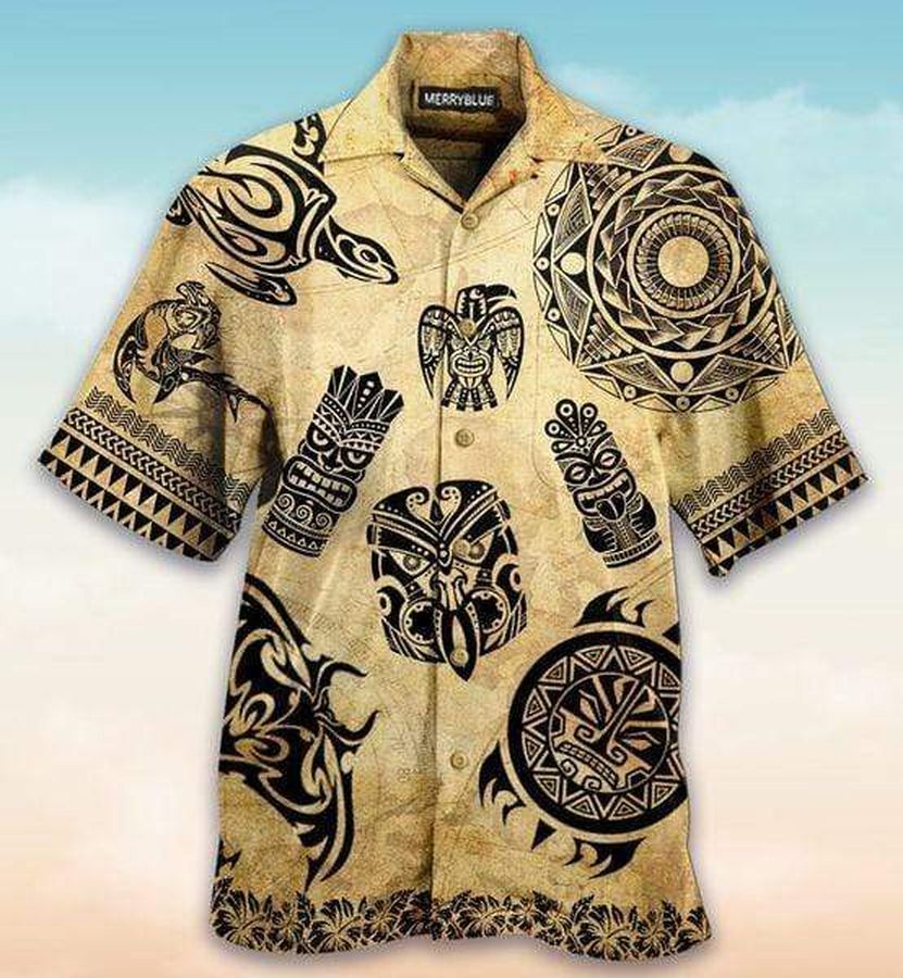 Vintage Tiki Tribal Hawaiian Shirt Pre12042, Hawaiian shirt, beach shorts, One-Piece Swimsuit, Polo shirt, Personalized shirt, funny shirts