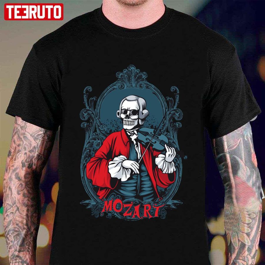 Violist Mozart Skull Unisex T-Shirt