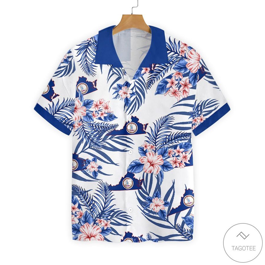 Virginia Proud Button Hawaiian Shirt